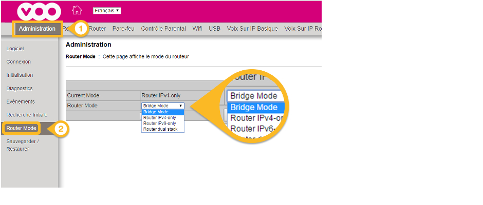 technicolor router bridge mode