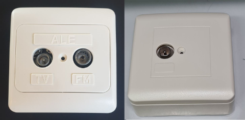 Image de prise de télédistribution avec 1 et 2 entrées