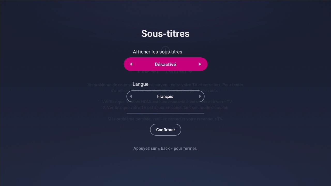 Activer ou désactiver les sous-titres dans VOO TV